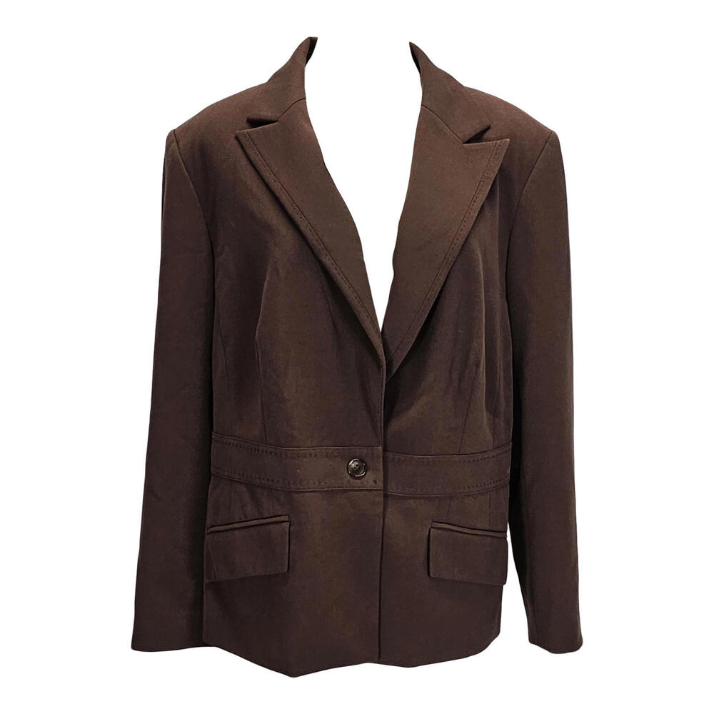 Worthington Chic Brown Women's Blazer and Pants Suit Set/16W